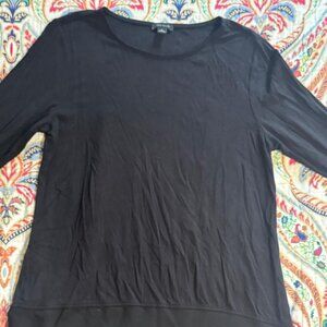 Ann Taylor  black long sleeve top